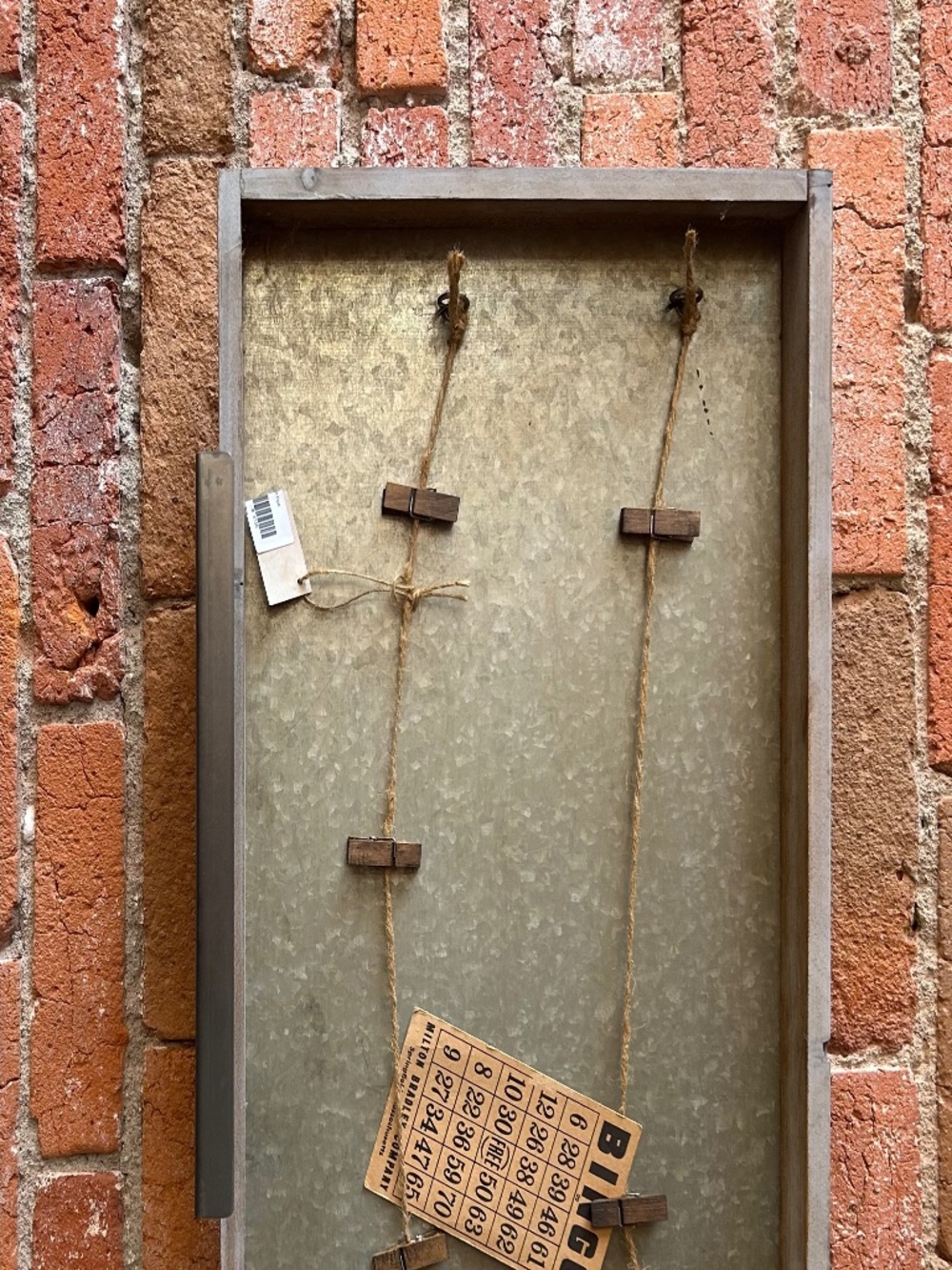 Clothespin message board